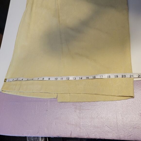 Sag Harbor Pencil Dress Yellow Rayon blend 12P Jacquard Zip sleeveless Retro EUC - Picture 15 of 15